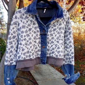 Free People JeanJacket with quilted fabric size S